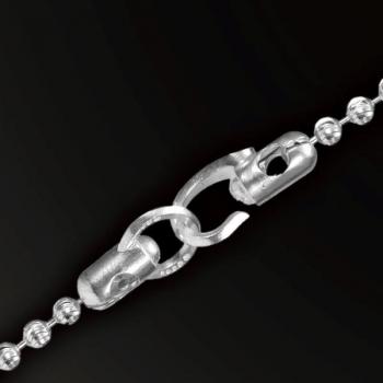 INFINITE STARS NECKLACES & CHAINS INFINITE STARS CARVED ROUND BEAD NECKLACE IN 925 SILVER