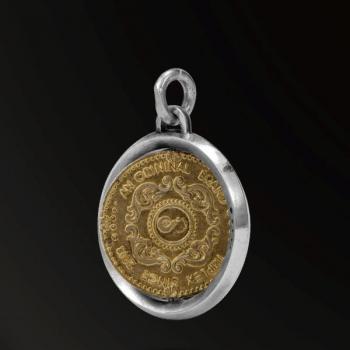 AMULET BRANDING INFINITE LUCKY COINS AMULET IN 925 SILVER