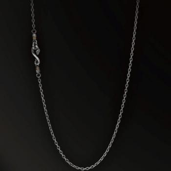 HORN SNAKES NECKLACES & CHAINS HORN SNAKES CHAIN LINKS NARROW NECKLACE IN 925 SILVER