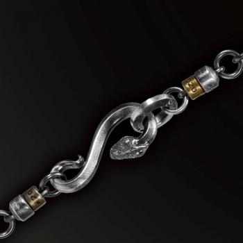 HORN SNAKES NECKLACES & CHAINS HORN SNAKES CHAIN LINKS NARROW NECKLACE IN 925 SILVER