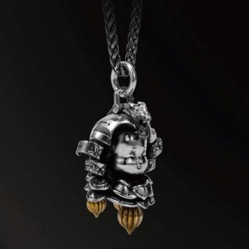 AMULET NEW DESIGNS HANNYA ARMOR WARRIOR AMULET IN 925 SILVER
