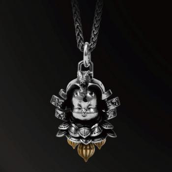 AMULET NEW DESIGNS HANNYA ARMOR WARRIOR AMULET IN 925 SILVER