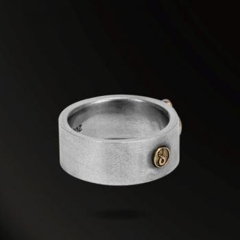 HORN SNAKES INFINITE HORN SNAKES RING IN 925 SILVER+18K GOLD