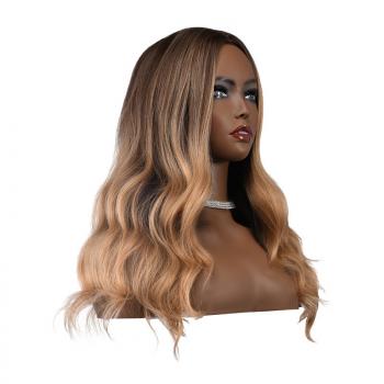 Women's long curl hairspray weaving rose breathable net top dyed wig