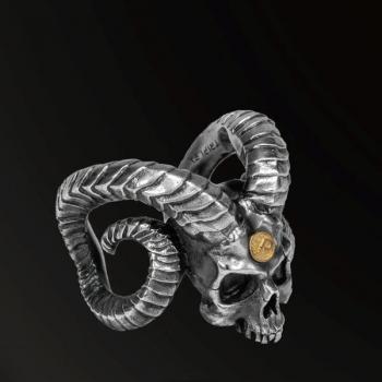 SOUL REBIRTH HELL DEVIL RING IN 925 SILVER+18K GOLD