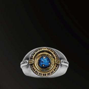 INFINITE STARSNEW DESIGNSRINGSBLUE PLANET RING IN 925 SILVER