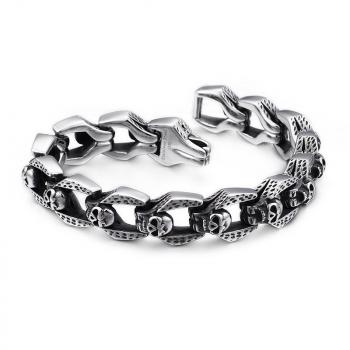 Skull stainless steel Vintage titanium steel bracelet