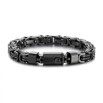 Stainless steel return chain spring buckle imperial chain titanium steel trendy men's Bracelet