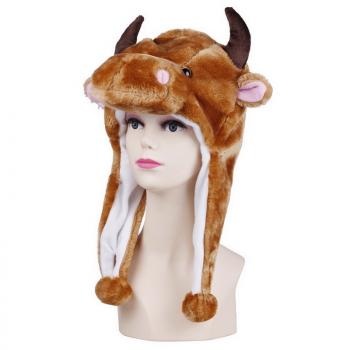 Cute Bunny Ears Hat Moving Airbag Rabbit Soft Jumping Up Cap Funny Toy Girls Cartoon Kawaii Plush Hat Toys Gift for Adul