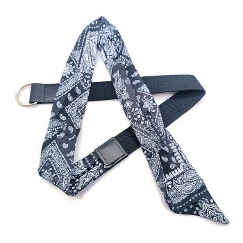 Double ring buckle canvas scarf belt fashionable and versatile decoration