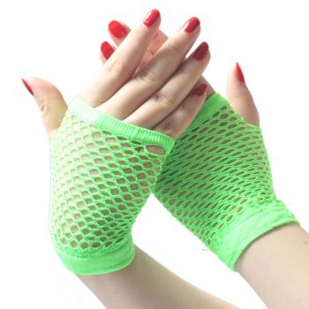 1 Pair Womens Short Fishnet Net Gloves Fingerless Mesh Gloves Punk Rock Fancy Night Club Party Sexy Beautiful Arm Warmer