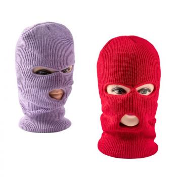 New Winter Warm Hat Three-Hole Wool Knitted Anti-Terrorist Headgear Robber Hoed Cool Gift Bandit Head Mask Outdoor Therm