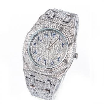 Hip hop Style Men's Arabic dial mechanical quartz watch