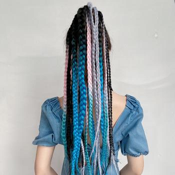 Desire for hair 5 pieces soft dreadlocks hair extensions synthetic braiding hair for hip-hop hair style crochet hair pin