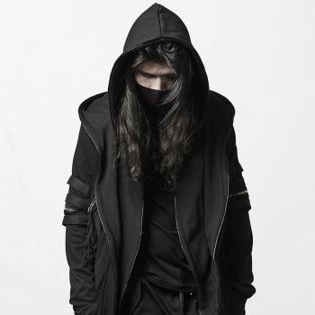 Gothic punk style waste earth element autumn cape hoodie coat