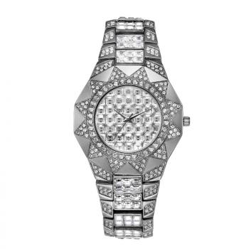 Missfox alloy waterproof diamond inlaid quartz women's Watch
