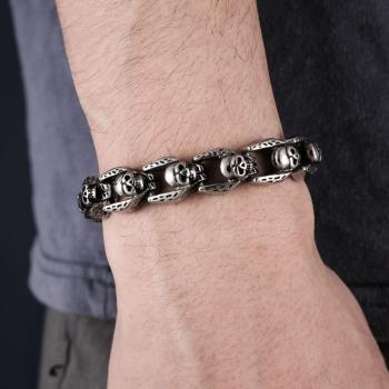 Skull stainless steel Vintage titanium steel bracelet