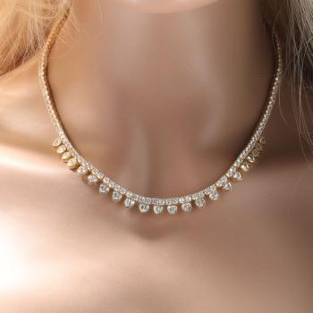 3mm Zircon Tennis Chain Love Necklace Fashion Personality Trend Necklace