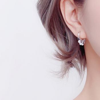 Disc S925 silver earrings