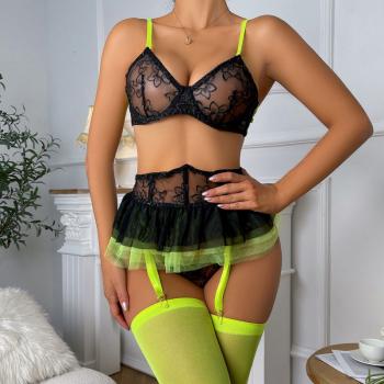 Fashionable skirt color matching corset sexy lingerie