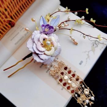 ilk Wrapped Flower Hairpin Hairpin Ancient Style Accessories Hanfu Hair